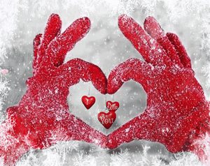Gif animé je t'aime coeur avec les mains